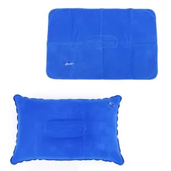Oreiller gonflable en nylon - portable - coussin de couchage - pour camping / voyage / plage - 34 * 22 cm