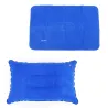 Oreiller gonflable en nylon - portable - coussin de couchage - pour camping / voyage / plage - 34 * 22 cm