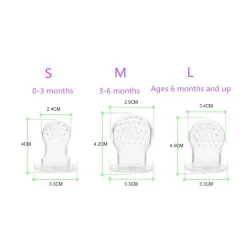 Sucette pour bébé - mangeoire pour aliments frais - jus - lait - filet en silicone - 10 pièces