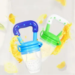Sucette pour bébé - mangeoire pour aliments frais - jus - lait - filet en silicone - 10 pièces