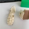 Sandales plates à la mode - à bride - motif tressé