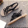 Sandales plates traditionnelles - corde tressée tendance