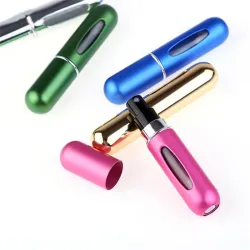 Mini empty perfume bottle - refillable - with atomizer - aluminum container - 5mlPerfumes
