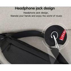 TINYAT - sac multifonction poitrine / taille / épaule - avec trou pour prise casque - étanche