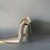Luxurious bag - with rivets / chain strap / handle - genuine leatherHandbags