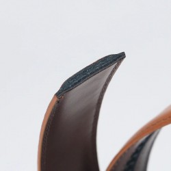 Ceinture en cuir véritable avec boucle automatique - marron
