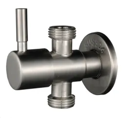 Vanne de réglage d'angle - connecteur 3 voies - inverseur pomme de douche - bidet - évier