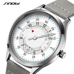 SINOBI - montre à quartz à la mode - étanche - bracelet en cuir