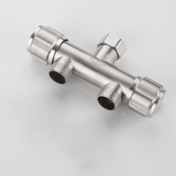 Robinet d'eau multifonctionnel - robinet - double robinet - acier inoxydable