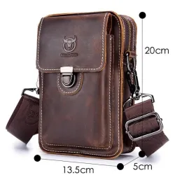 Petite pochette - taille / sac à bandoulière - cuir véritable