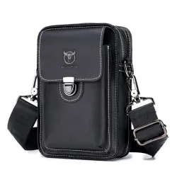 Petite pochette - taille / sac à bandoulière - cuir véritable