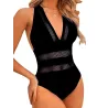 Sexy one piece swimsuit - with push up - net decorationBeachwear