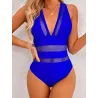 Sexy one piece swimsuit - with push up - net decorationBeachwear