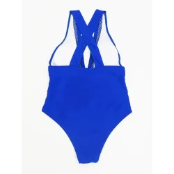 Sexy one piece swimsuit - with push up - net decorationBeachwear