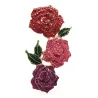 Broche luxueuse - grandes fleurs en cristal