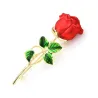 Broche rose rouge classique