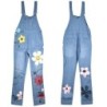 Combinaison longue d'été - barboteuse en jean - imprimé fleurs