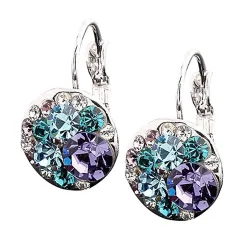 Boucles d'oreilles rondes élégantes - avec zircone cubique