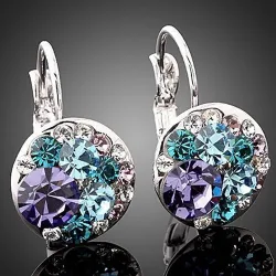 Boucles d'oreilles rondes élégantes - avec zircone cubique