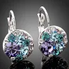 Boucles d'oreilles rondes élégantes - avec zircone cubique