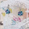 Elegant round earrings - with cubic zirconiaEarrings