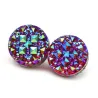 Broche ronde en cristal exotique - broche avec aimant