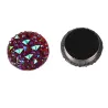 Broche ronde en cristal exotique - broche avec aimant