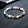 Stylish bracelet - with colorful rhinestones / pearlsBracelets