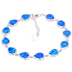 Fashionable bracelet - with water drop shaped blue opalBracelets
