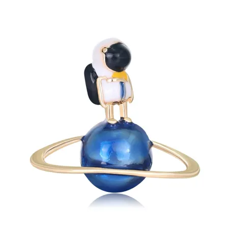 Broche élégante avec astronaute / globe