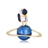 Broche élégante avec astronaute / globe