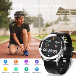 MELANDA - montre intelligente de sport - Bluetooth - écran tactile complet - tracker de fitness - moniteur cardiaque - étanche -