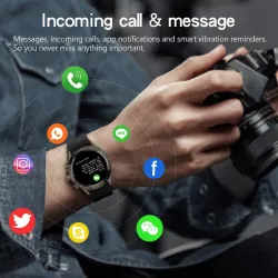 MELANDA - montre intelligente de sport - Bluetooth - écran tactile complet - tracker de fitness - moniteur cardiaque - étanche -