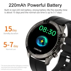 MELANDA - montre intelligente de sport - Bluetooth - écran tactile complet - tracker de fitness - moniteur cardiaque - étanche -