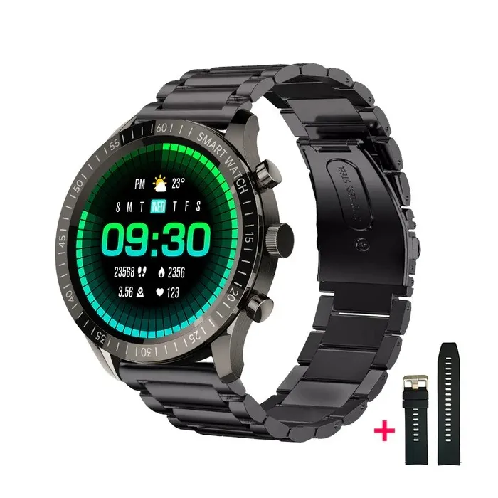 MELANDA - montre intelligente de sport - Bluetooth - écran tactile complet - tracker de fitness - moniteur cardiaque - étanche -