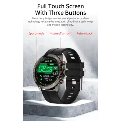 MELANDA - montre intelligente de sport - Bluetooth - écran tactile complet - tracker de fitness - moniteur cardiaque - étanche -