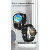 MELANDA - montre intelligente de sport - Bluetooth - écran tactile complet - tracker de fitness - moniteur cardiaque - étanche -