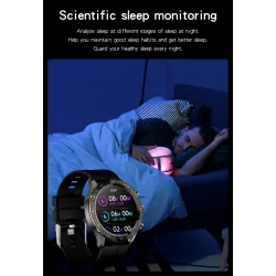 MELANDA - montre intelligente de sport - Bluetooth - écran tactile complet - tracker de fitness - moniteur cardiaque - étanche -
