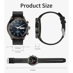 MELANDA - montre intelligente de sport - Bluetooth - écran tactile complet - tracker de fitness - moniteur cardiaque - étanche -