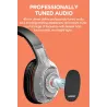 Ausdom M09 - casque sans fil - casque avec microphone - pliable - Bluetooth - support carte TF