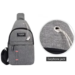 Sac multifonctionnel à la mode - pour la taille / l'épaule - avec trou de prise pour écouteurs