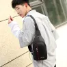 Sac à bandoulière / poitrine élégant - petit sac à dos - avec trou de prise pour écouteurs