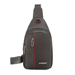 Sac à bandoulière / poitrine élégant - petit sac à dos - avec trou de prise pour écouteurs