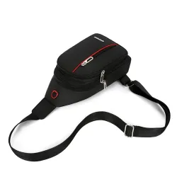 Sac à bandoulière / poitrine élégant - petit sac à dos - avec trou de prise pour écouteurs