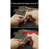 Mini couteau multifonction - pliable - lame amovible - alliage de titane