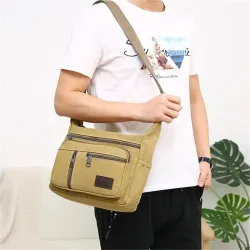 Sac rétro en toile - bandoulière réglable