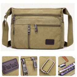 Sac rétro en toile - bandoulière réglable