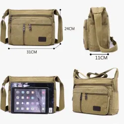 Sac rétro en toile - bandoulière réglable
