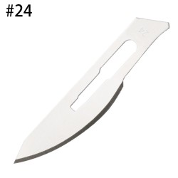 Lame chirurgicale - scalpel - lame de couteau remplaçable - acier inoxydable - numéro 24