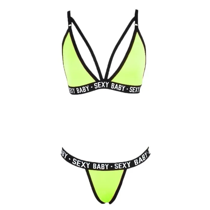 Soutien-gorge / string - ensemble lingerie sexy - lettres SEXY BABY